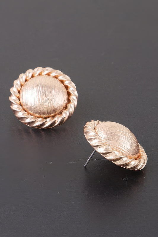 Twisted Hammered Dome Earrings - Tigbul's Variety Fashion Shop
