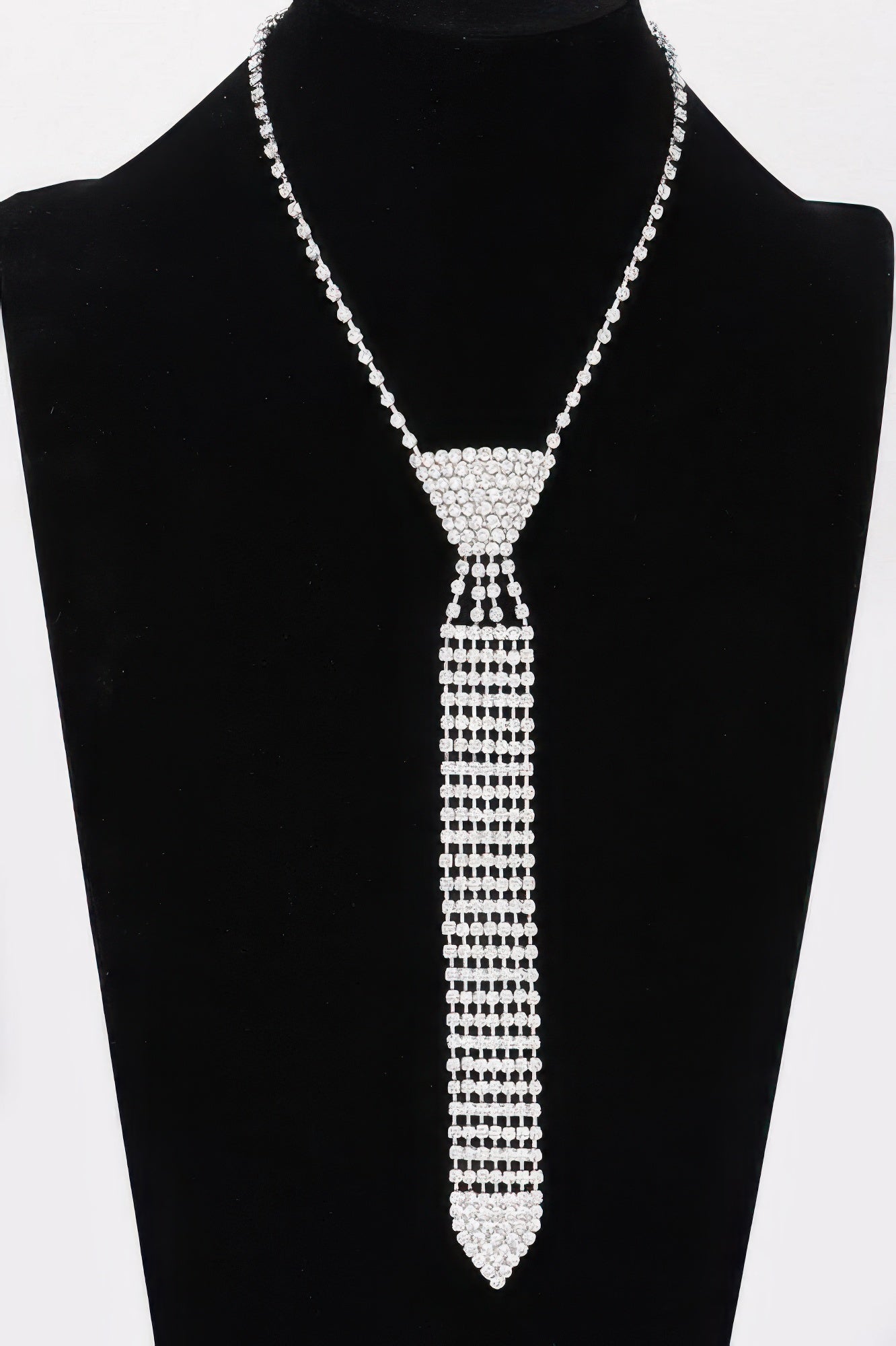 Rhinestone Necktie Necklace - Tigbul's Variety Fashion Shop