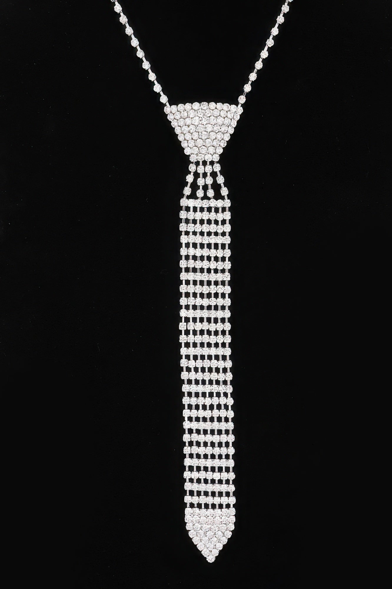 Rhinestone Necktie Necklace - Tigbul's Variety Fashion Shop