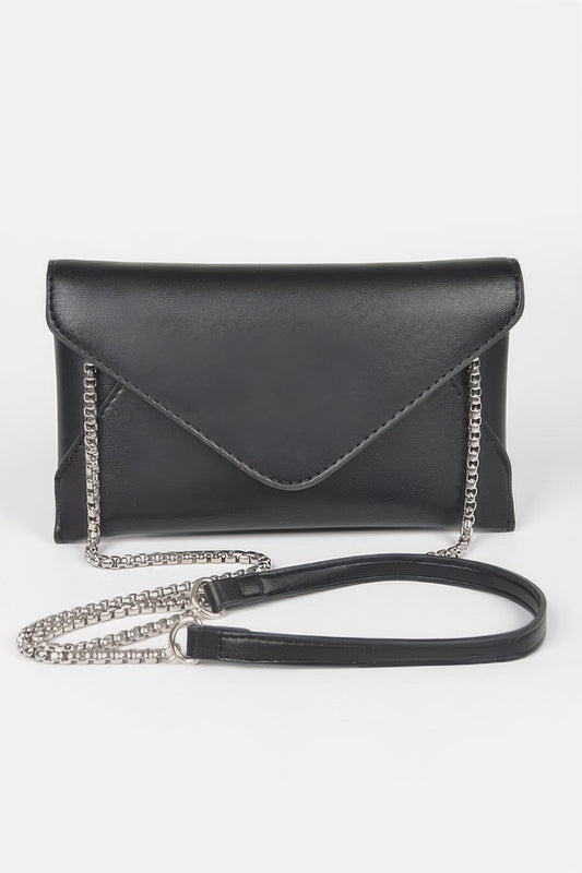 Faux Leather Small Envelope Clutch - Tigbul's Variety Fashion Shop