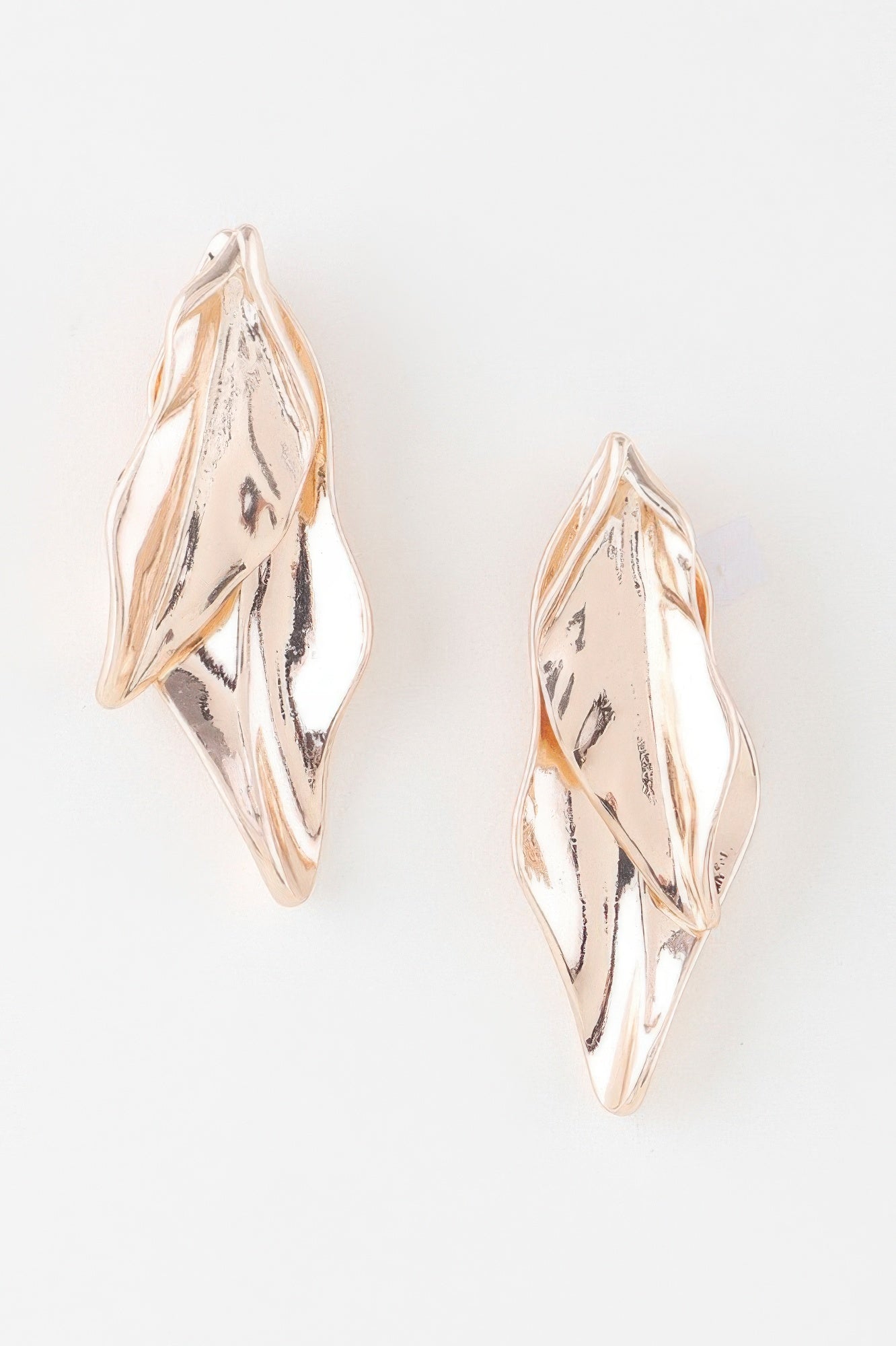 Shiny Double Leaf Drop Earrings - Tigbul's Variety Fashion Shop