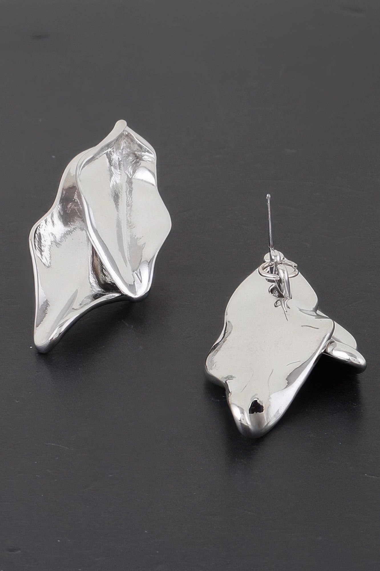 Shiny Double Leaf Drop Earrings - Tigbul's Variety Fashion Shop