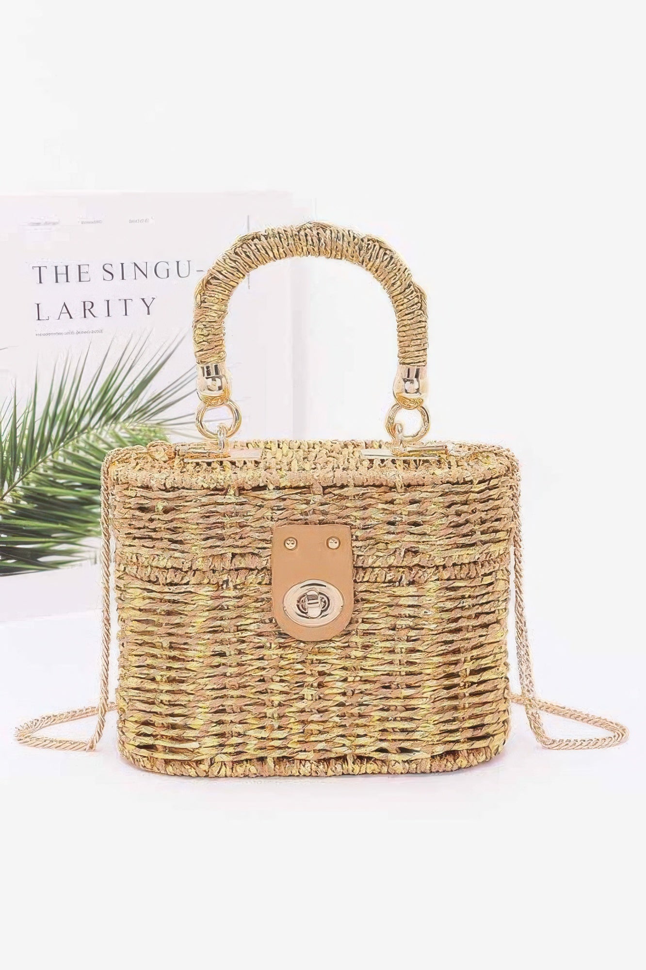 Braided Cotton Box Top Handle Bag - Tigbul's Variety Fashion Shop