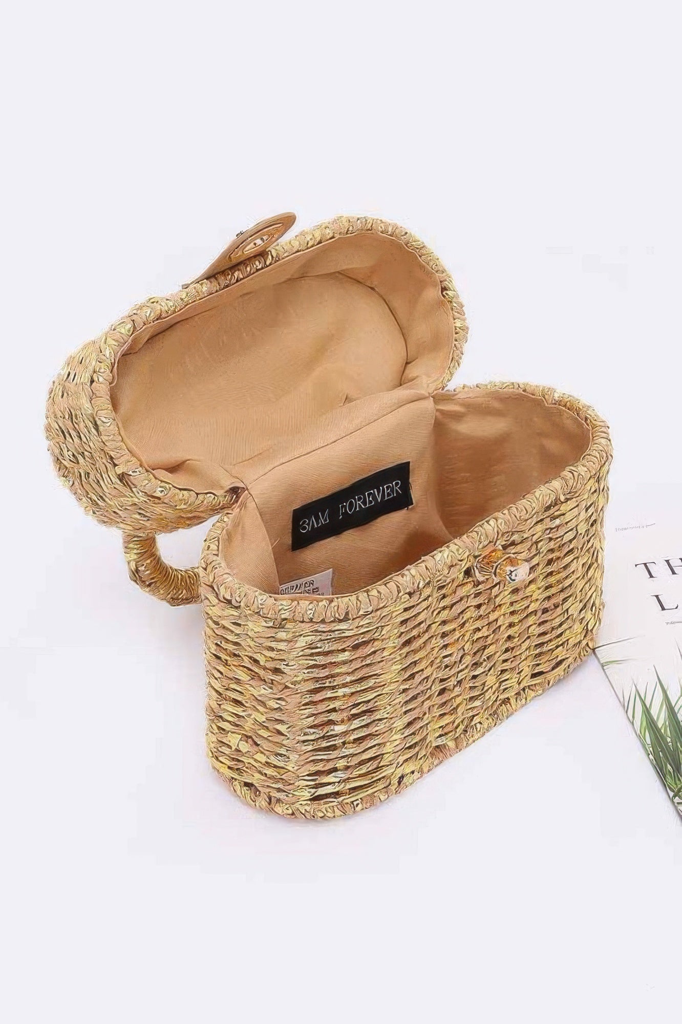Braided Cotton Box Top Handle Bag - Tigbul's Variety Fashion Shop