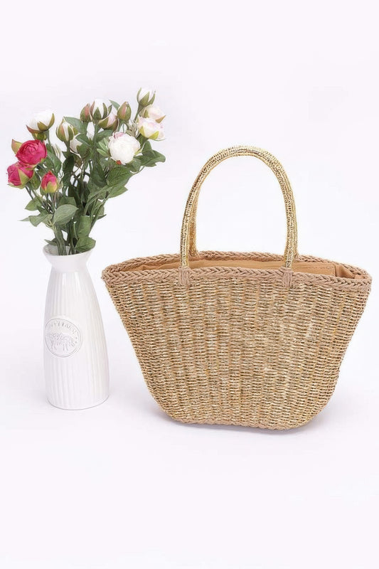 Faux Straw Sunshine Tote - Tigbul's Variety Fashion Shop
