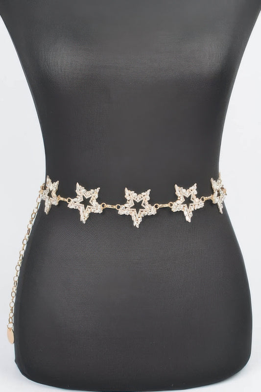 Glass Star Plus Size Chain Belt - Tigbul's Variety Fashion Shop