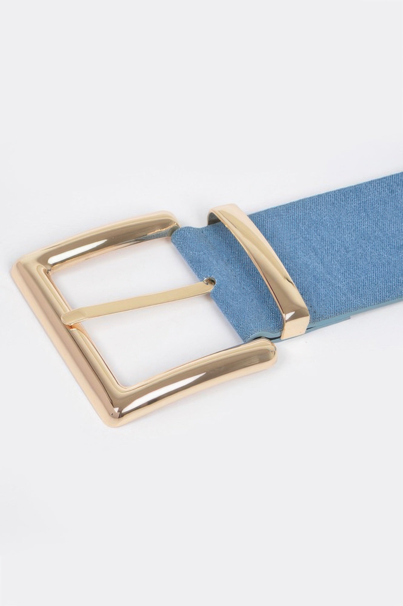 Oversized Metal Buckle Denim Waist Belt - Tigbul's Variety Fashion Shop