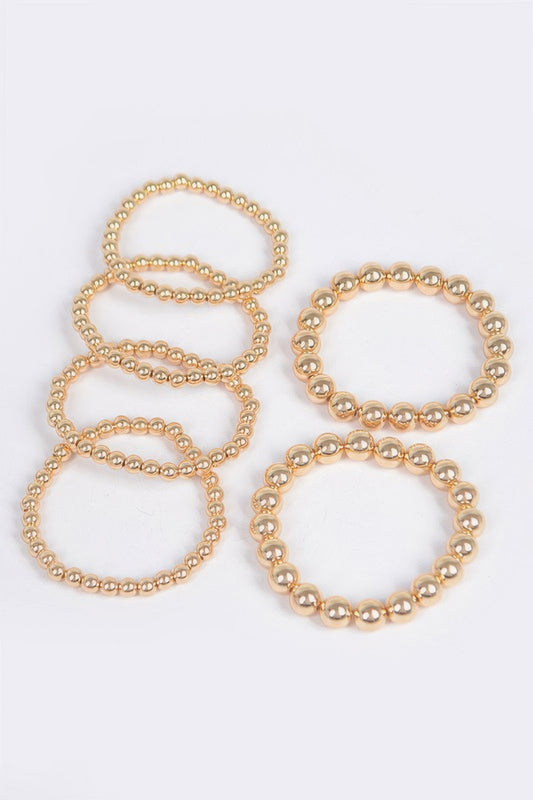 Multi Ccb Ball Stretch Bracelet - Tigbul's Variety Fashion Shop