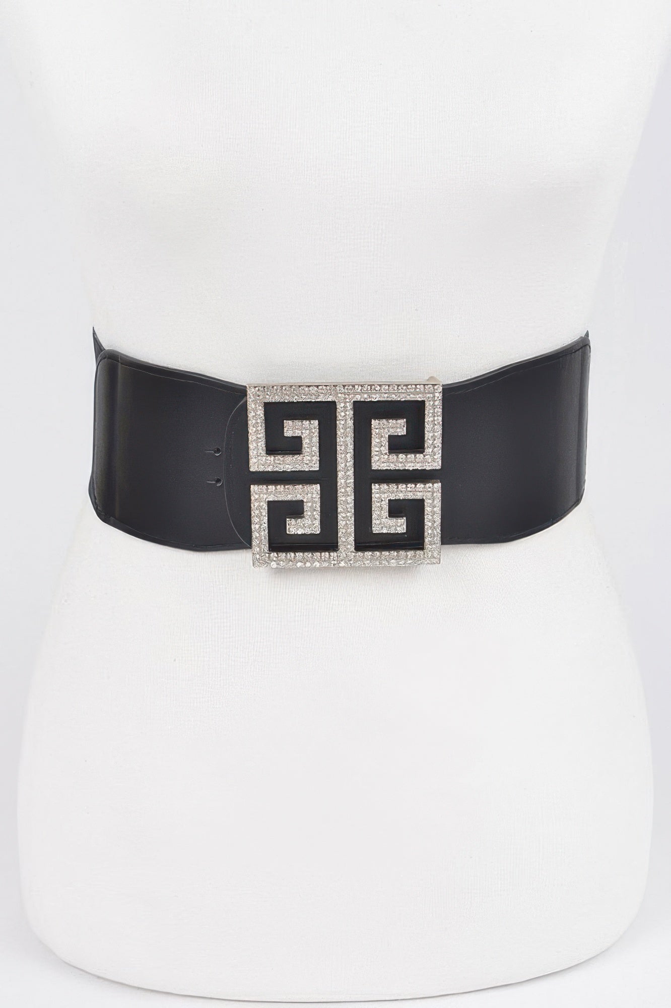 Rhinestone Buckle Stretch Belt - Tigbul's Variety Fashion Shop