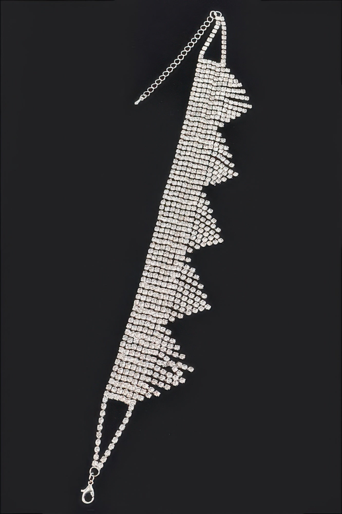 Rhinestone Drop Choker Necklace - Tigbul's Variety Fashion Shop