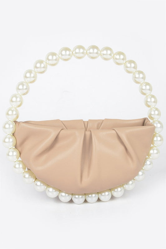 Vegan Metallic Leather Top Handle Bag W/stones - Tigbul's Variety Fashion Shop