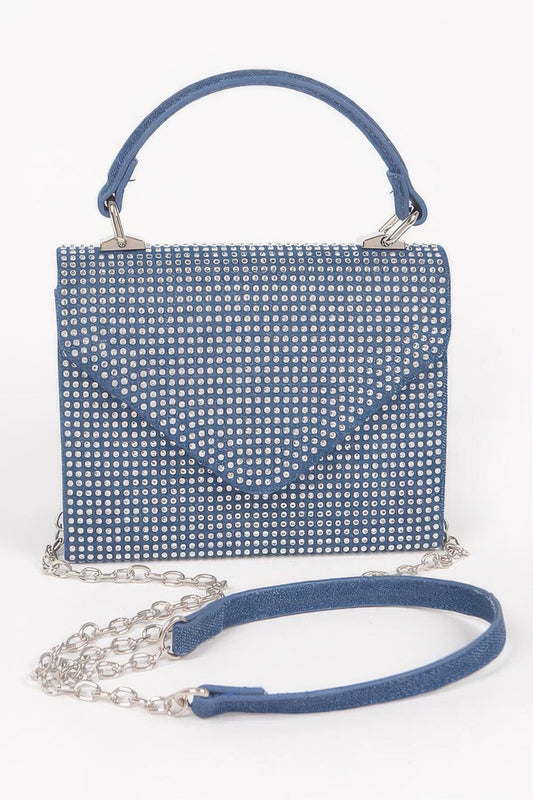 Hot Fix Stone Top Handle Bag - Tigbul's Variety Fashion Shop