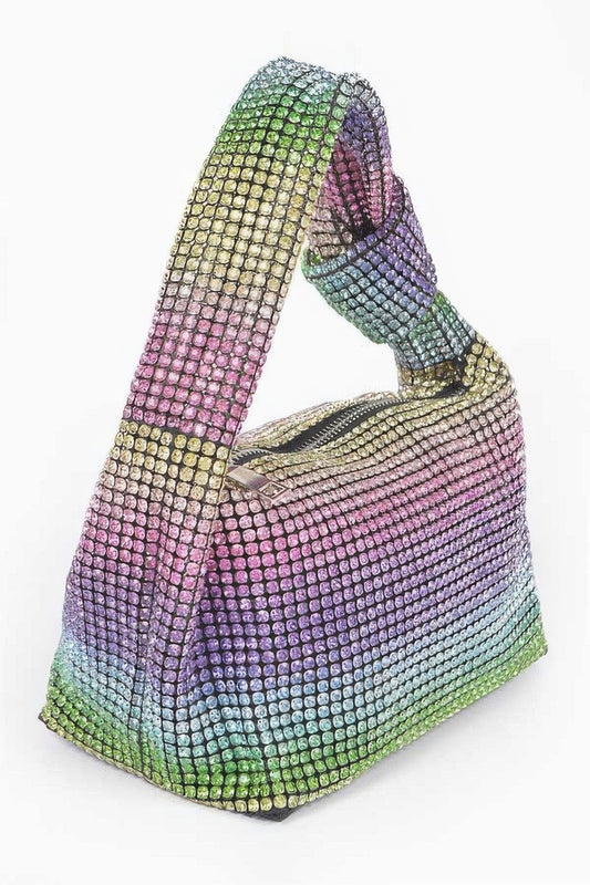 Rhinestone Shoulder Zip Bag - Tigbul's Variety Fashion Shop