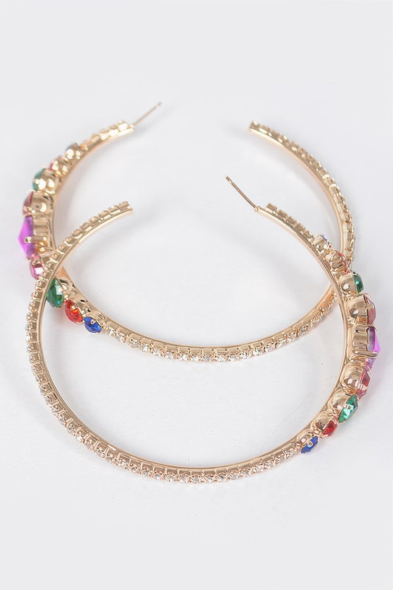 Rhinestone Hoop Earring - Tigbul's Variety Fashion Shop