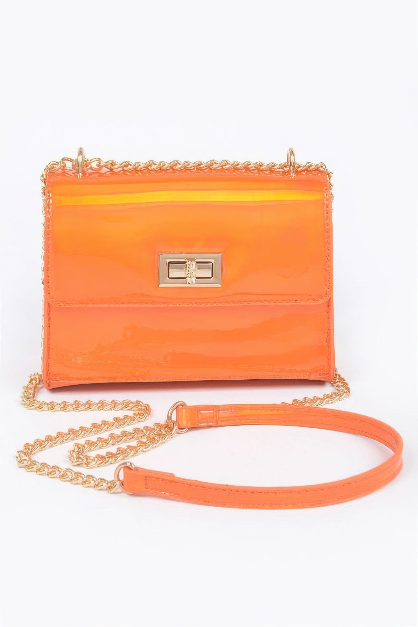 Mirror Metallic Flap Crossbody Bag - Tigbul's Variety Fashion Shop