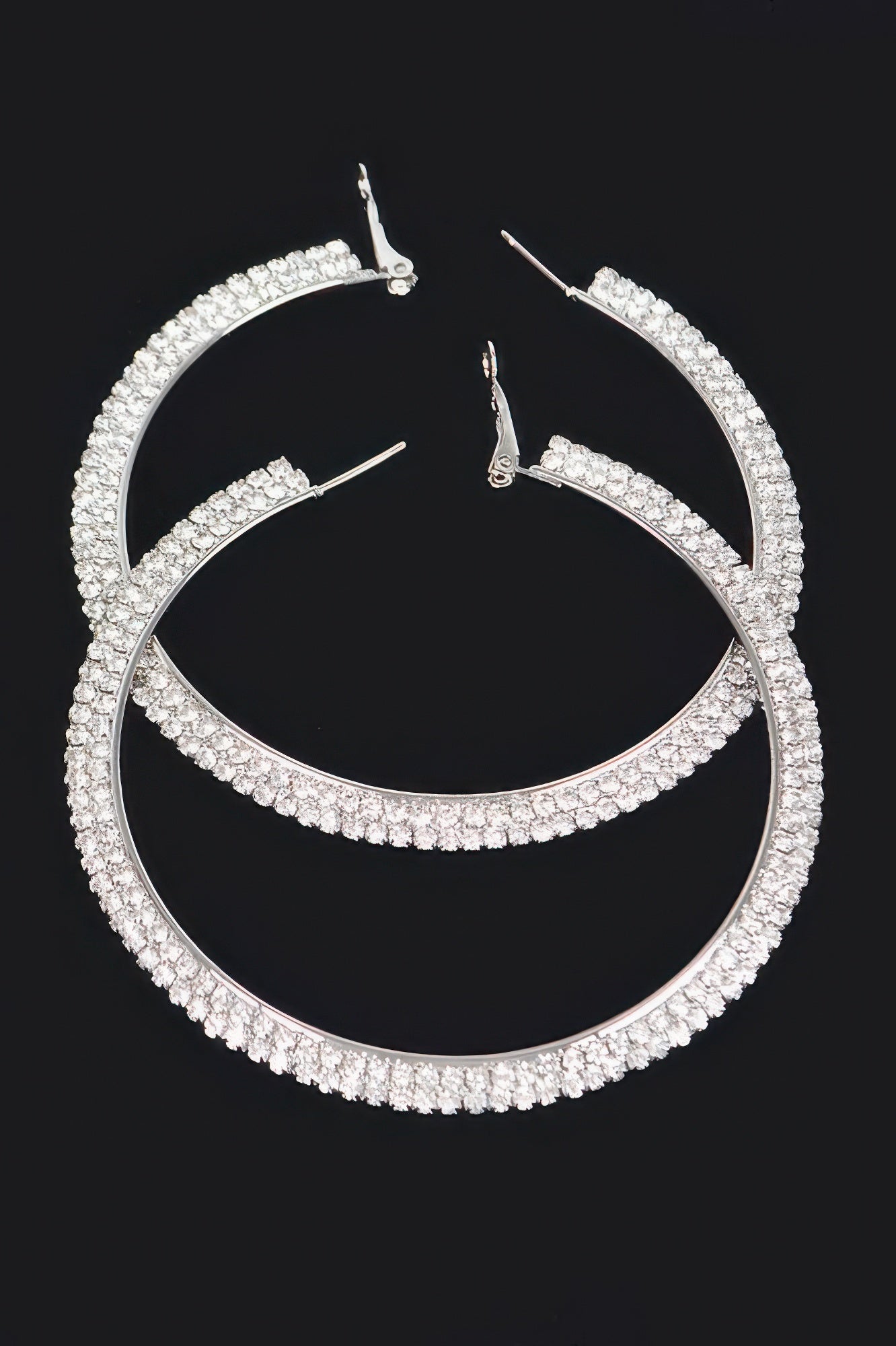Rhinestone Hoop Earring - Tigbul's Variety Fashion Shop