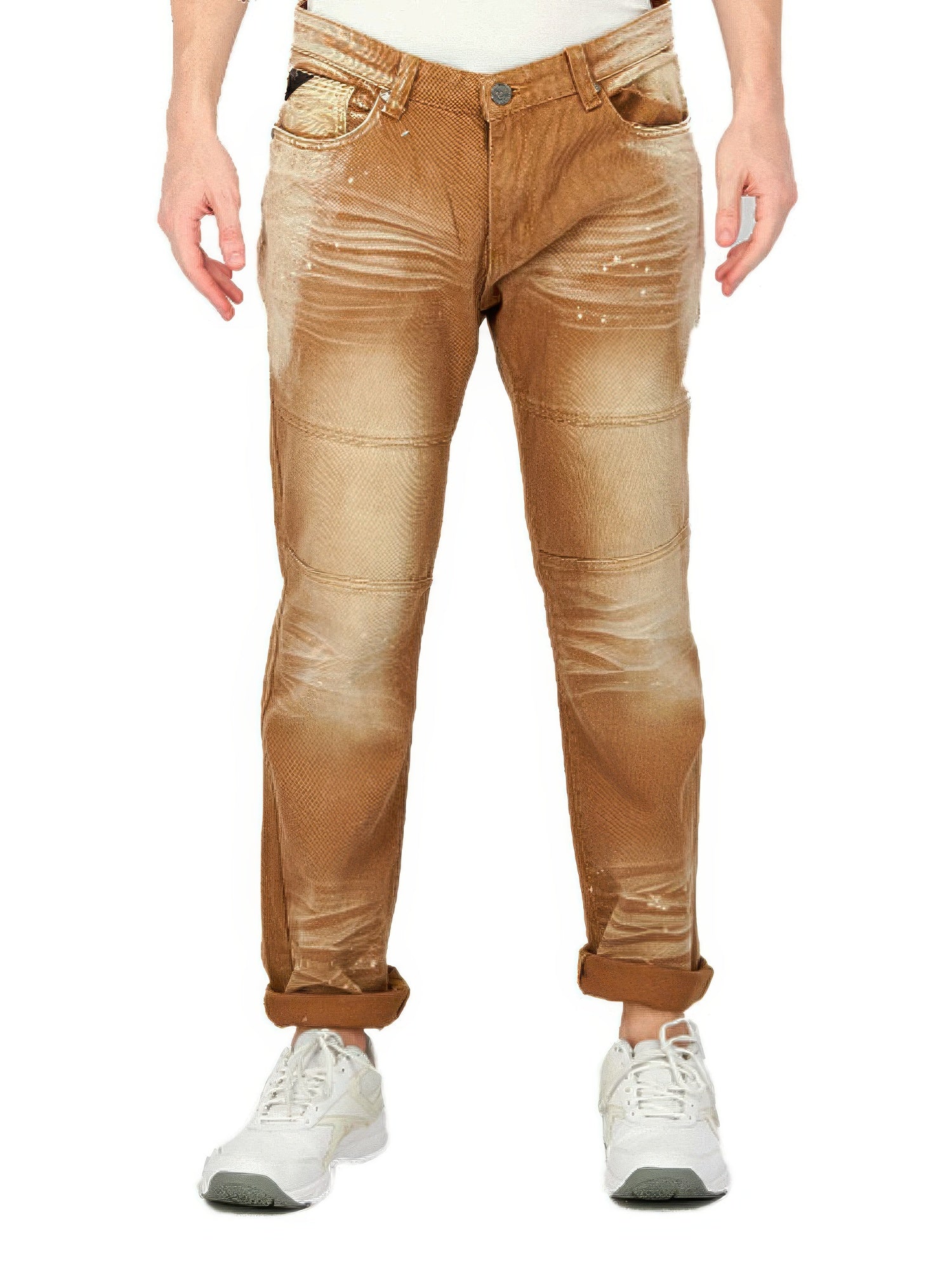 Seven Souls Men Regular Fit Non-stretchable Denim - Tigbul's Variety Fashion Shop