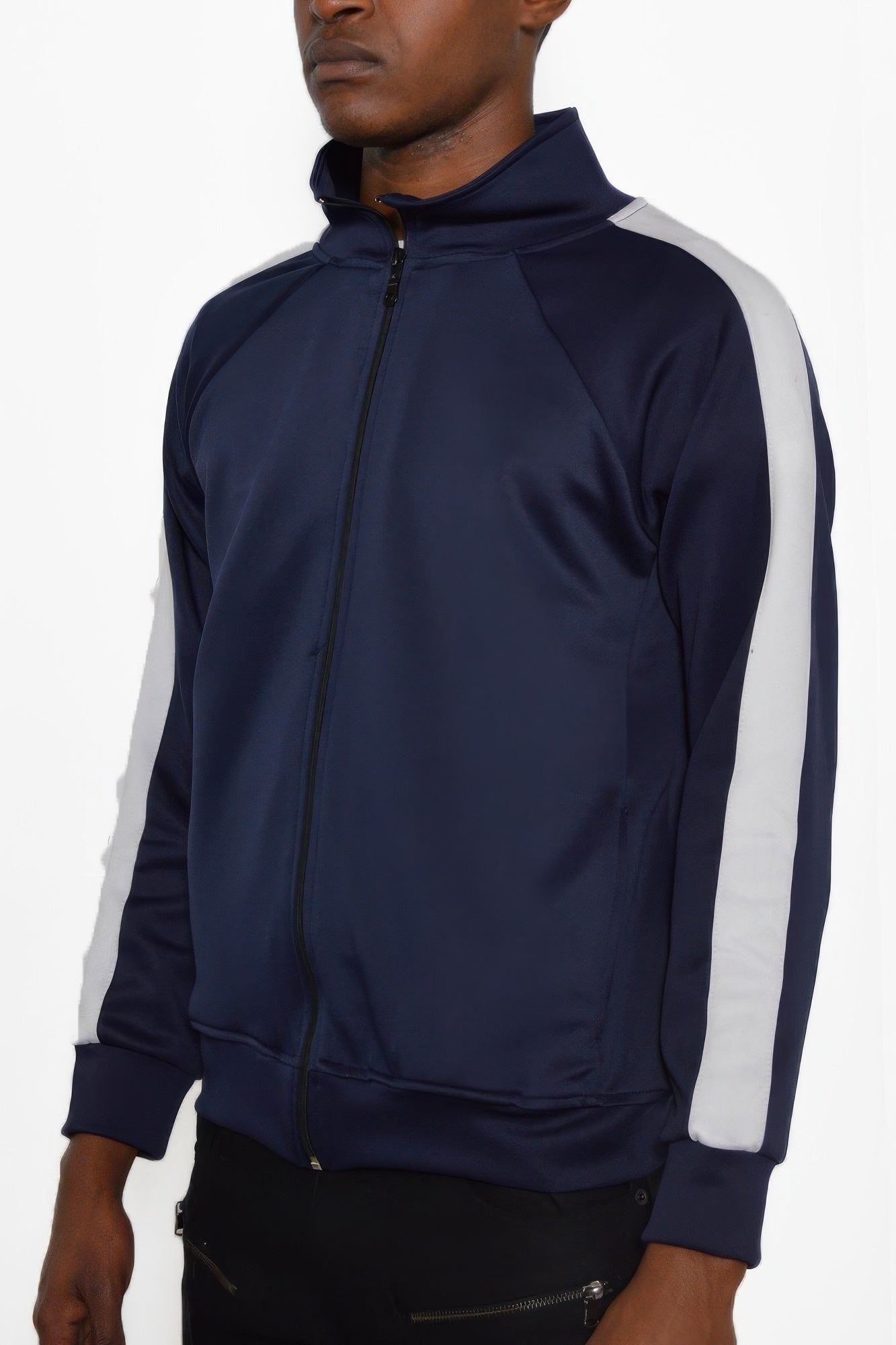 Unisex Side Stripe Track Jacket - Tigbul's Variety Fashion Shop