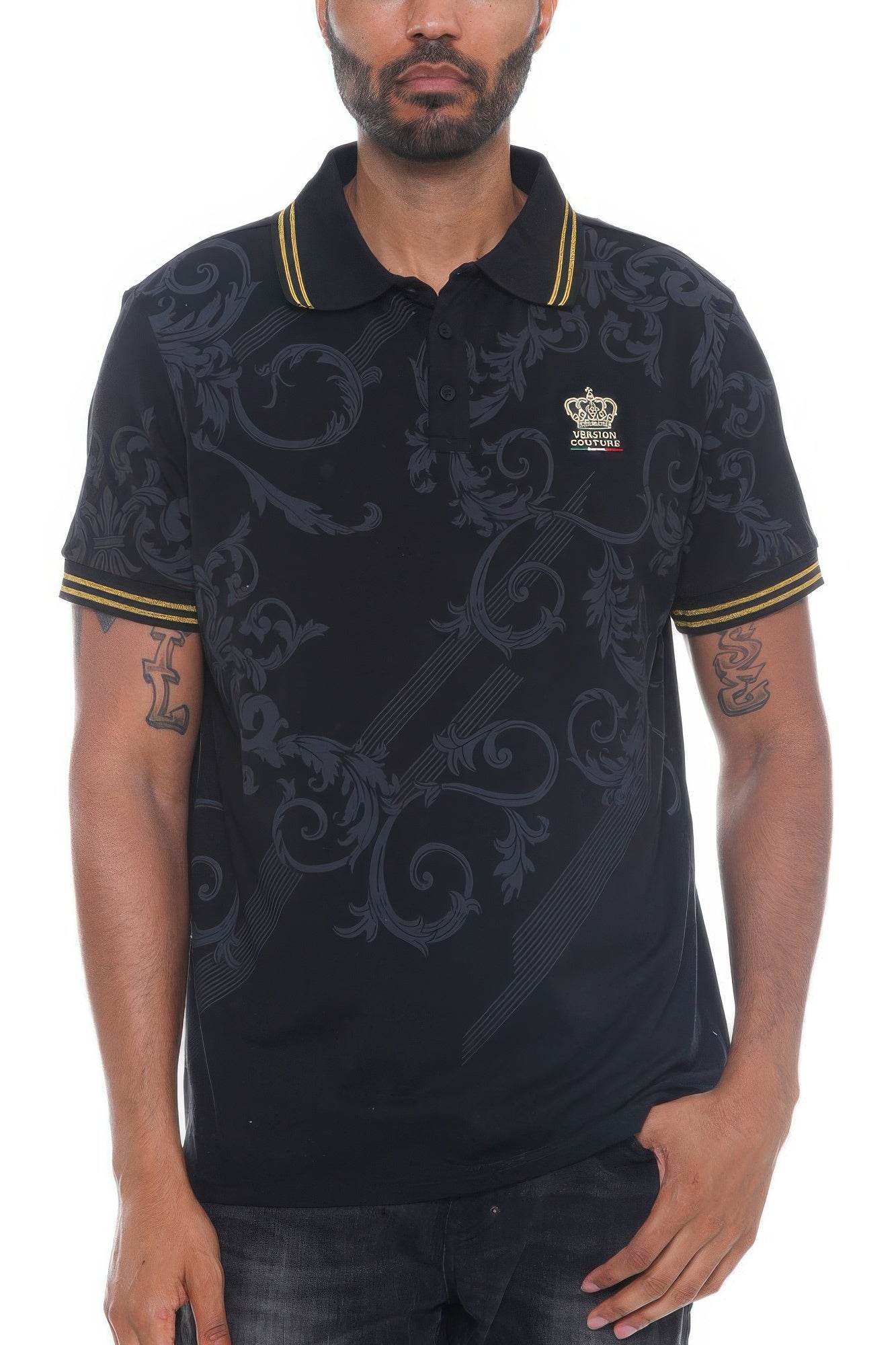 Version Couture Polo Button Down Shirt - Tigbul's Variety Fashion Shop