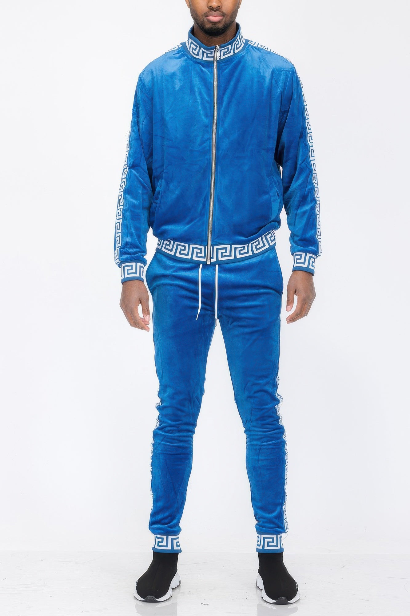 Track Set Velour Status Print Suit - Tigbul's Variety Fashion Shop