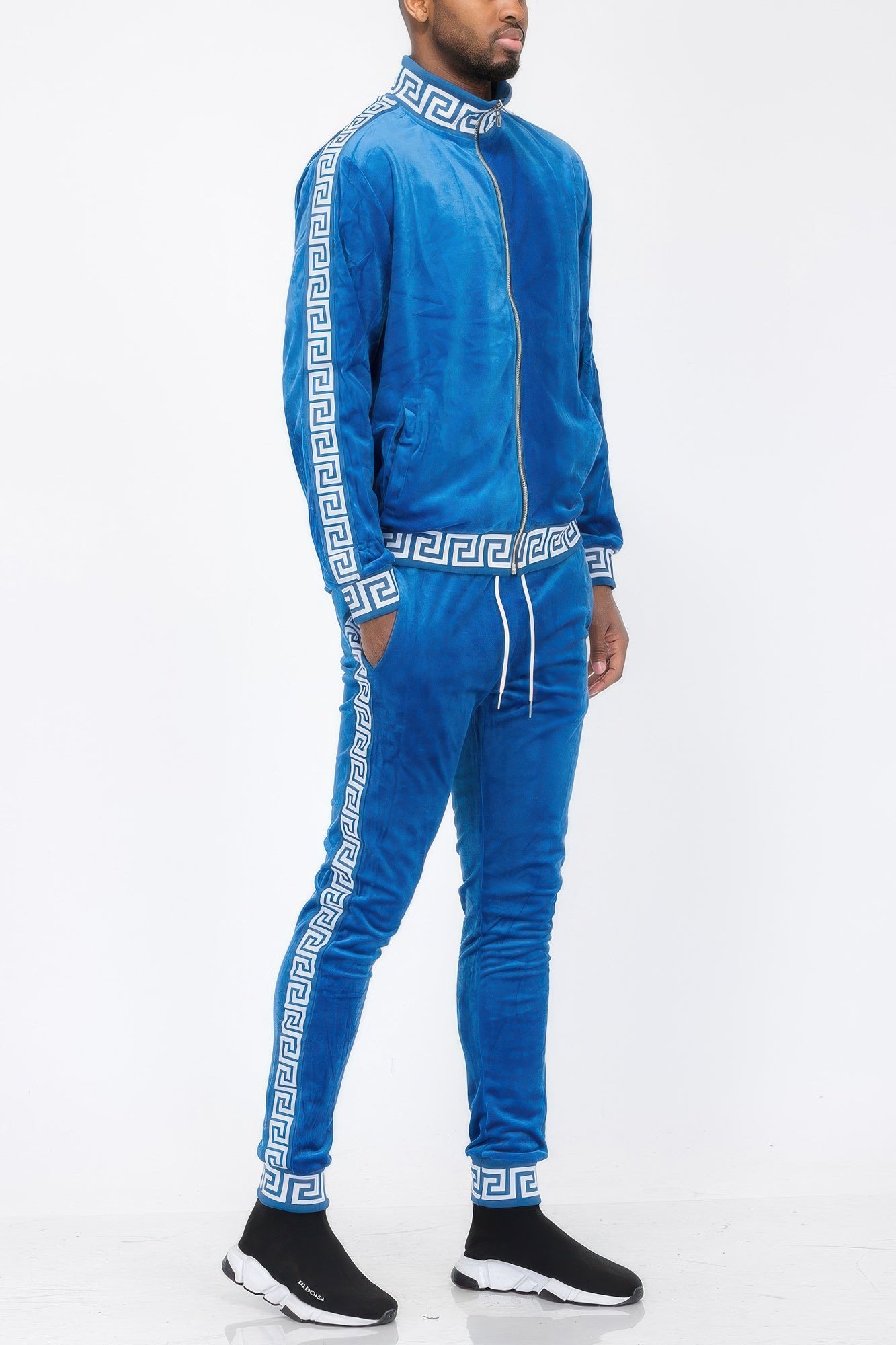 Track Set Velour Status Print Suit - Tigbul's Variety Fashion Shop