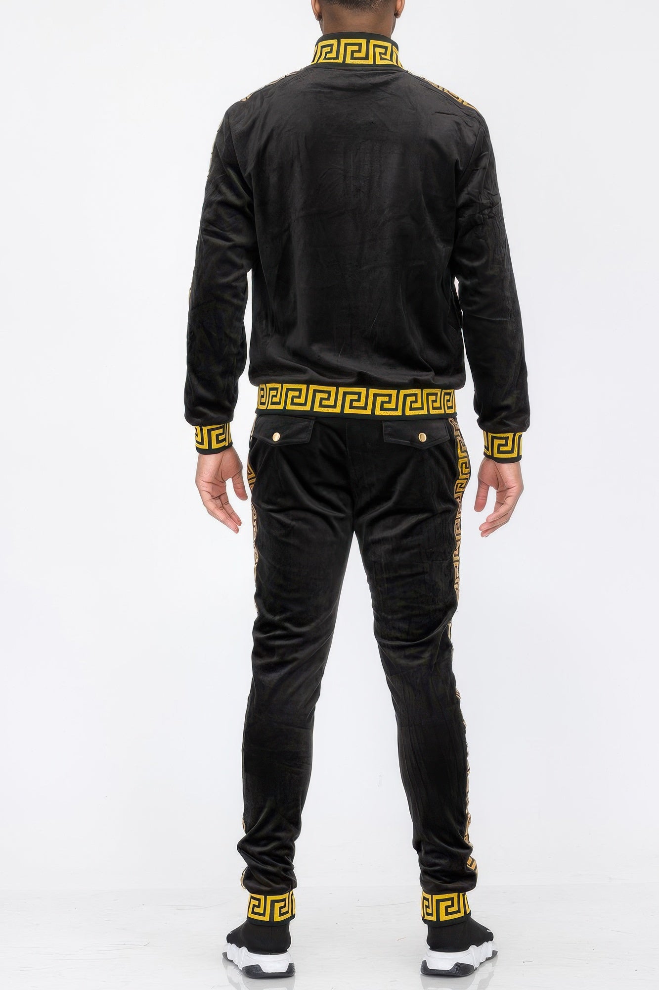 Track Set Velour Status Print Suit - Tigbul's Variety Fashion Shop
