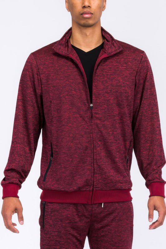 Men's Marbled Track Jacket - Tigbul's Variety Fashion Shop