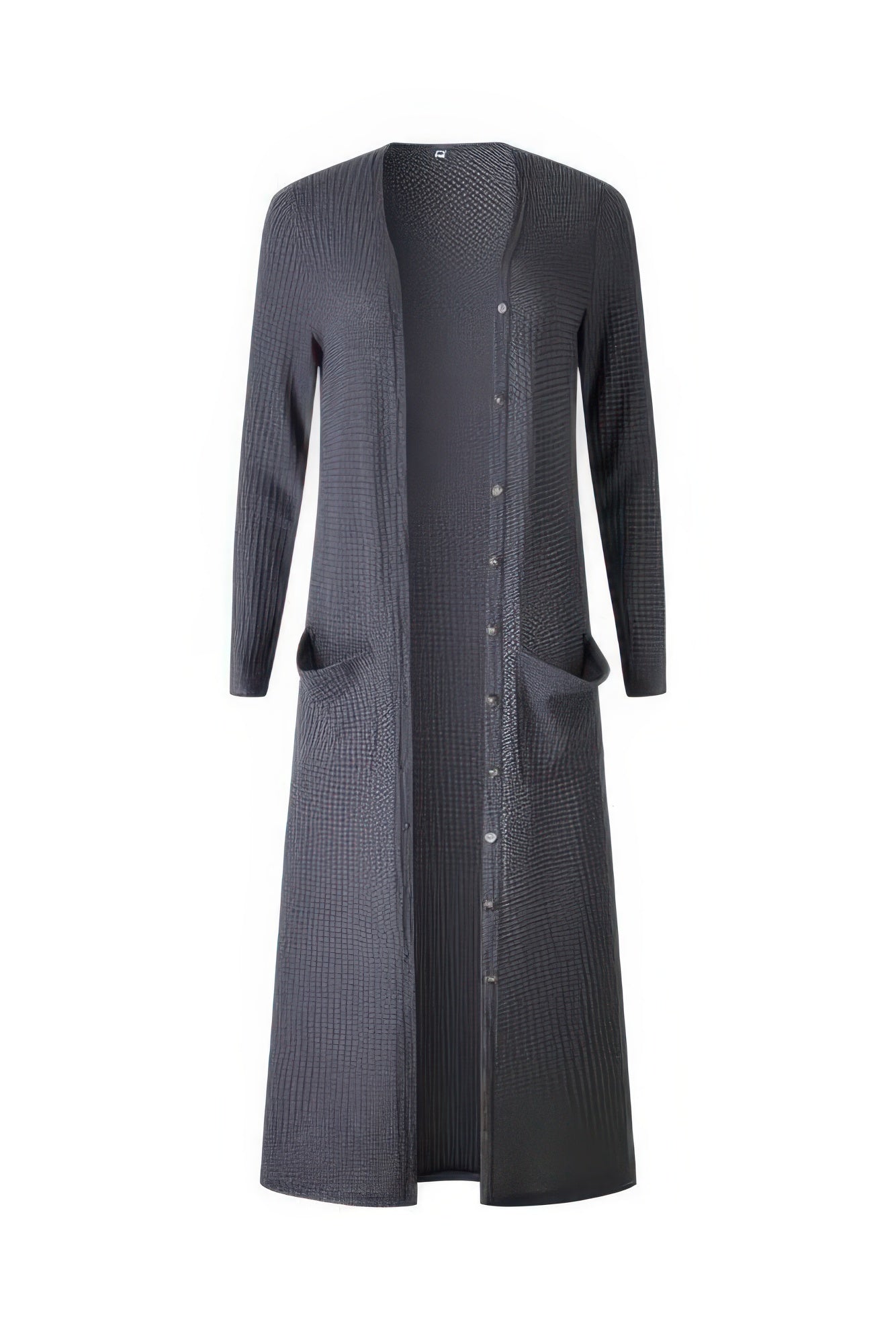 Solid Button Down Front Pocket Knitted Cardigan - Tigbul's Variety Fashion Shop