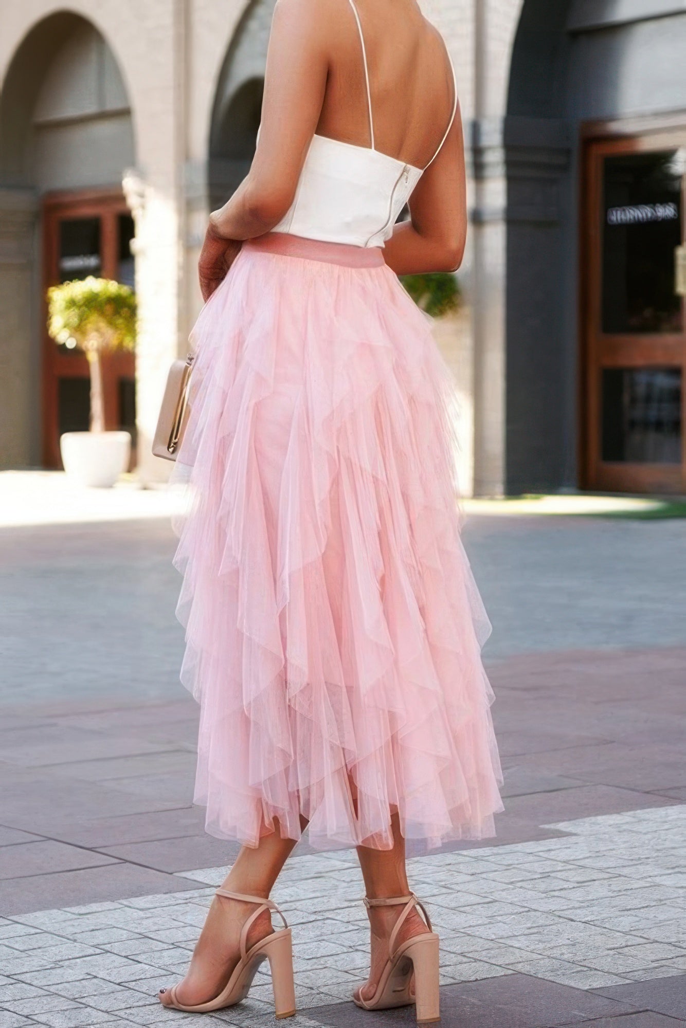 A Line Long Tulle Tiered Skirts - Tigbul's Variety Fashion Shop