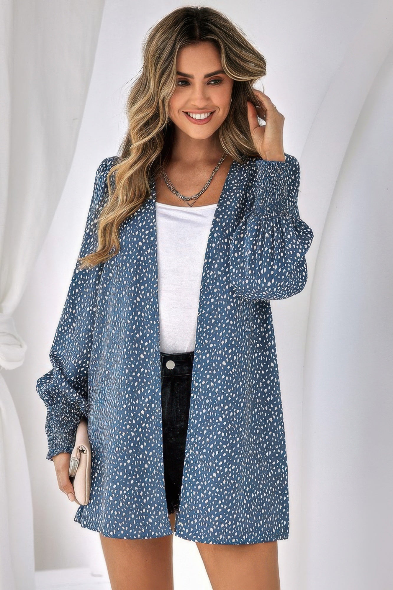 Front Open Leopard Print Loose Fit Top - Tigbul's Variety Fashion Shop