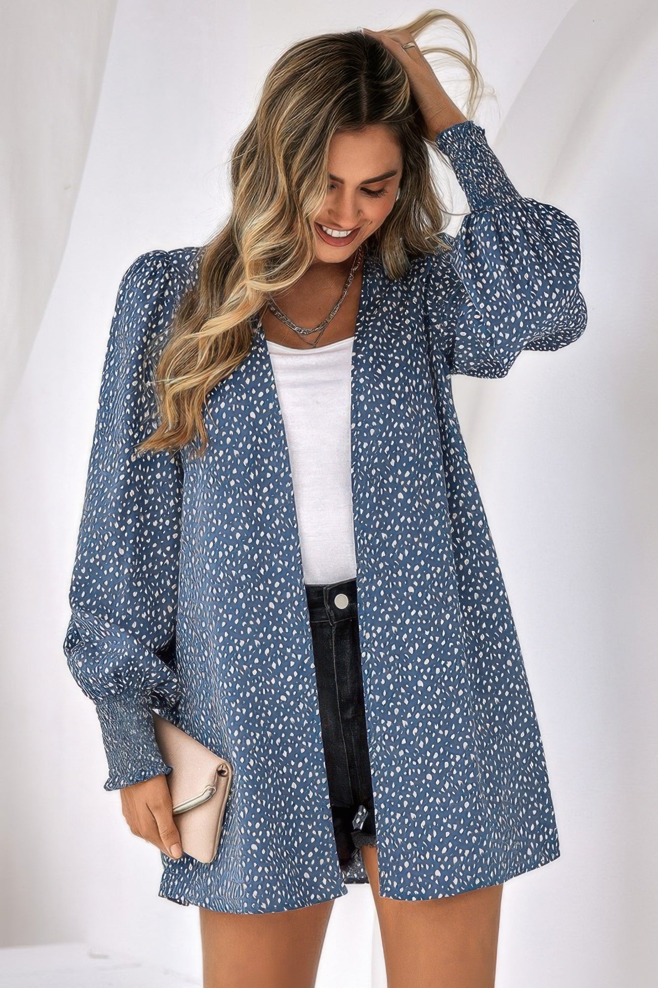 Front Open Leopard Print Loose Fit Top - Tigbul's Variety Fashion Shop