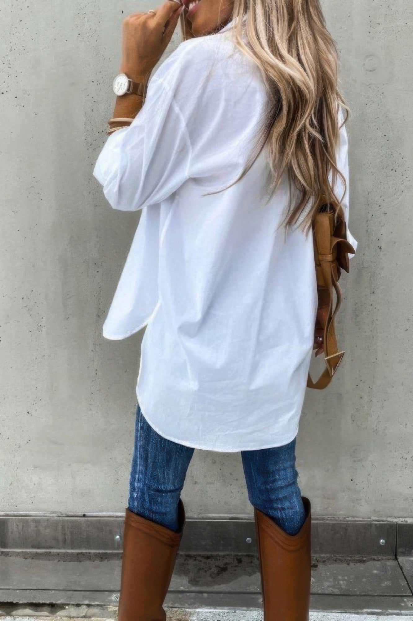 Solid Button Up Pockets Long Sleeves Blouse - Tigbul's Variety Fashion Shop