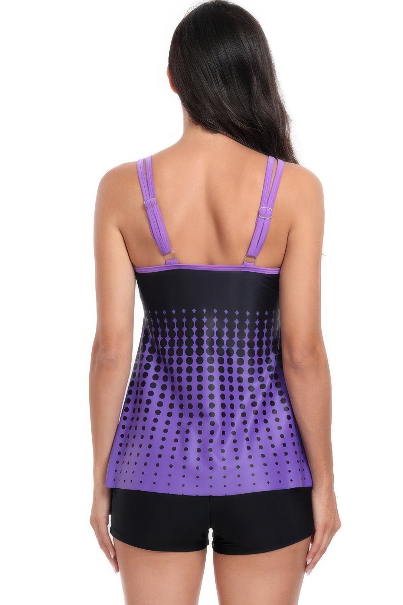 Two Pieces Dot Print Sleeveless Fit Swimsuits - Tigbul's Variety Fashion Shop