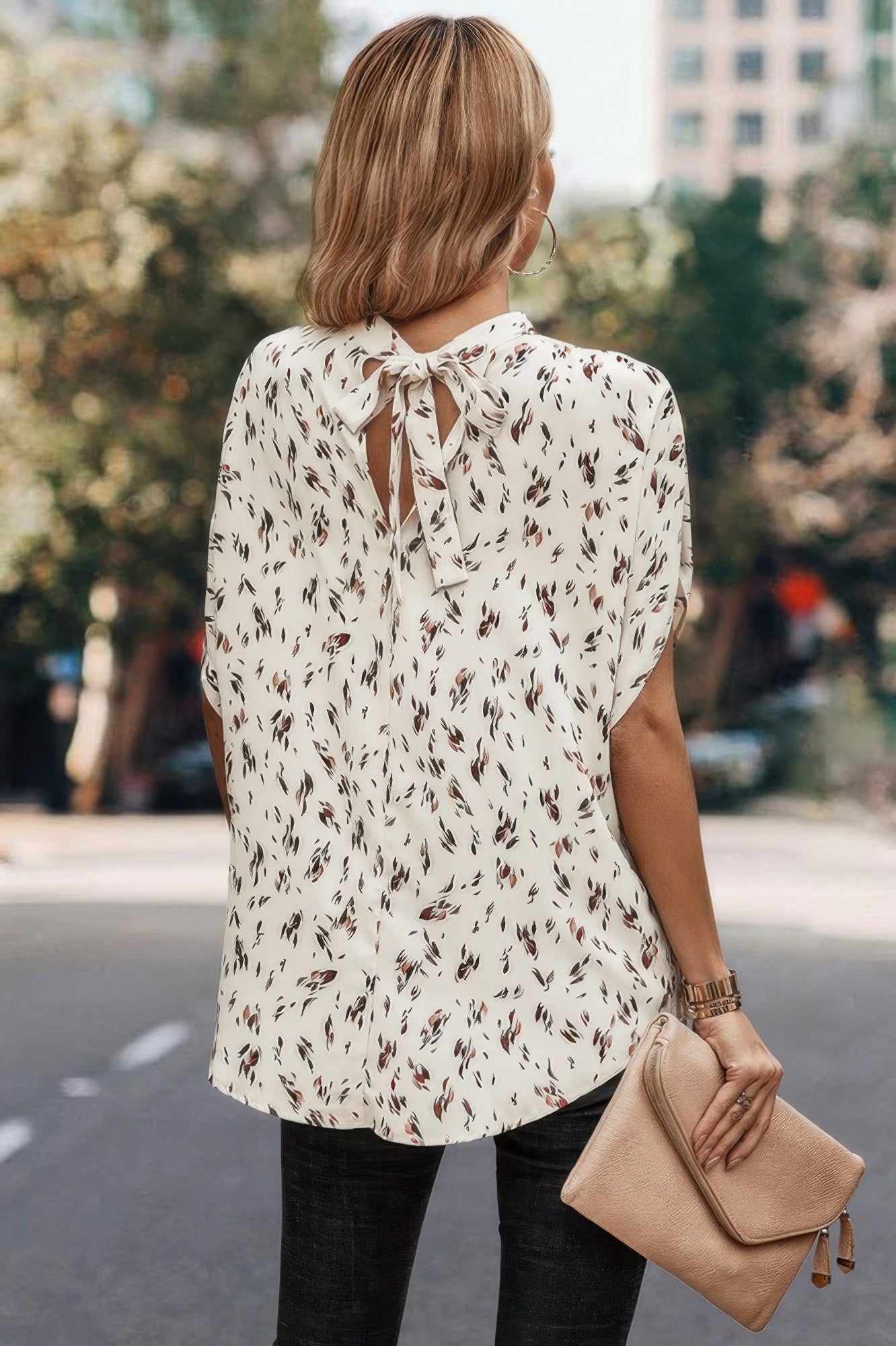 Leopard Open Back Knot Drop Top - Tigbul's Variety Fashion Shop