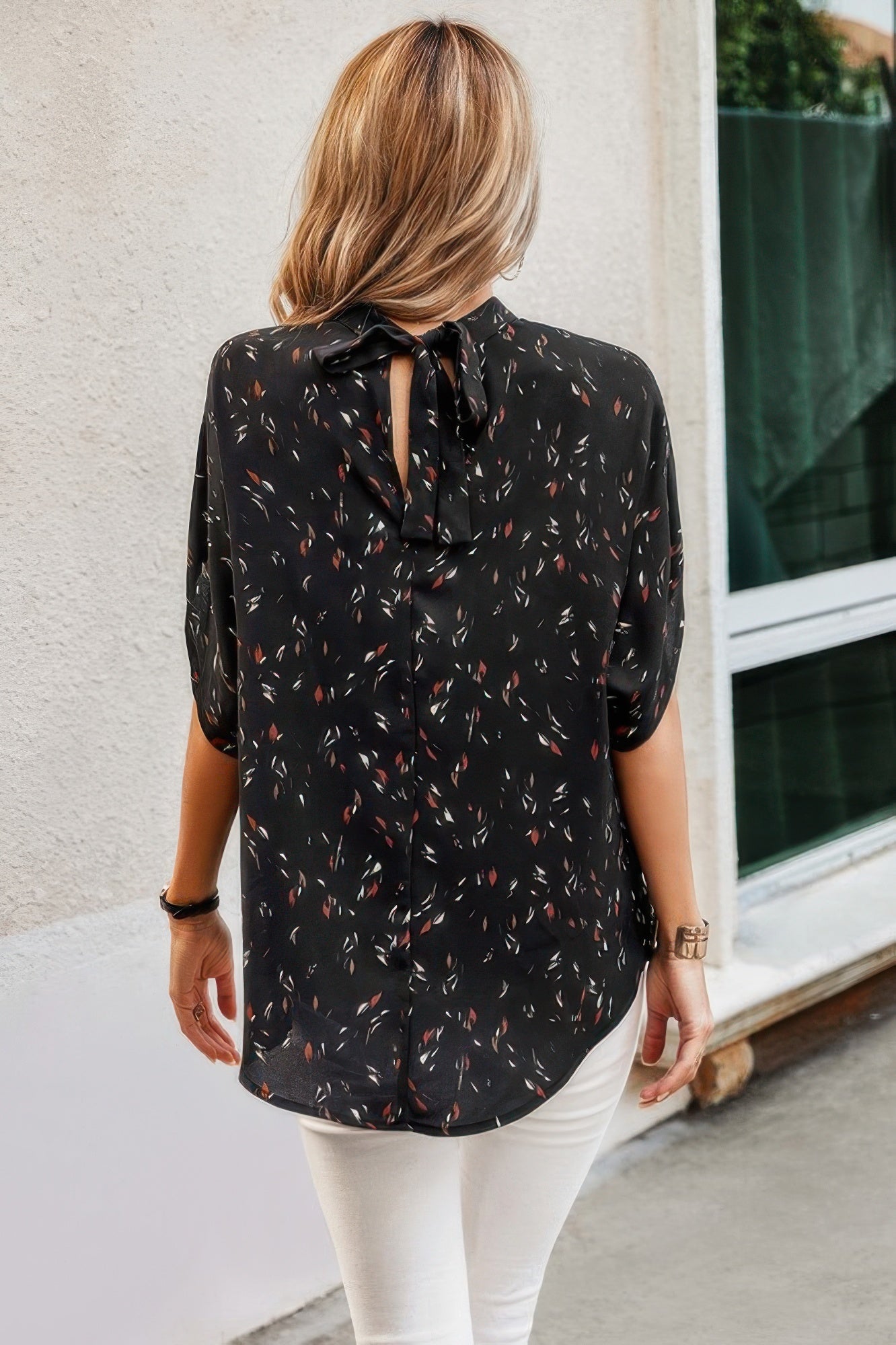 Leopard Open Back Knot Drop Top - Tigbul's Variety Fashion Shop