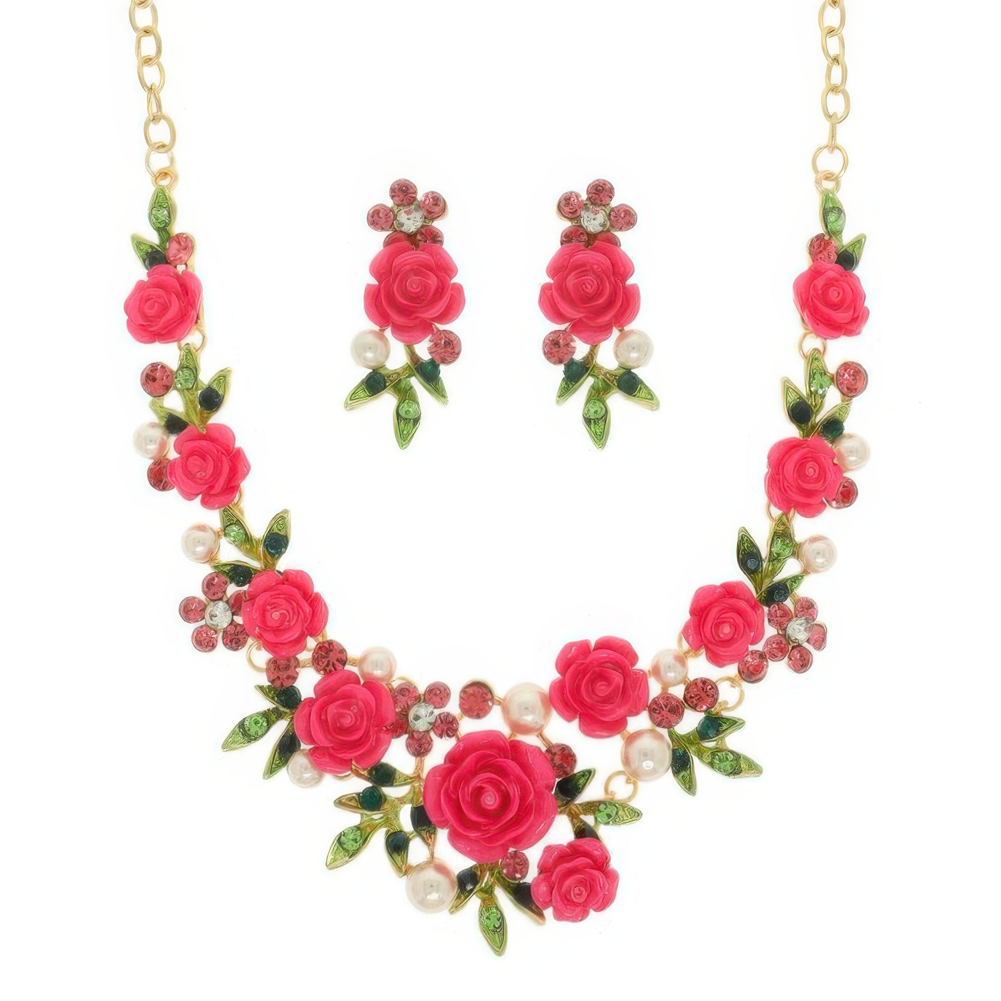 Festoon Theme Necklace Earring Set - Tigbul's Variety Fashion Shop