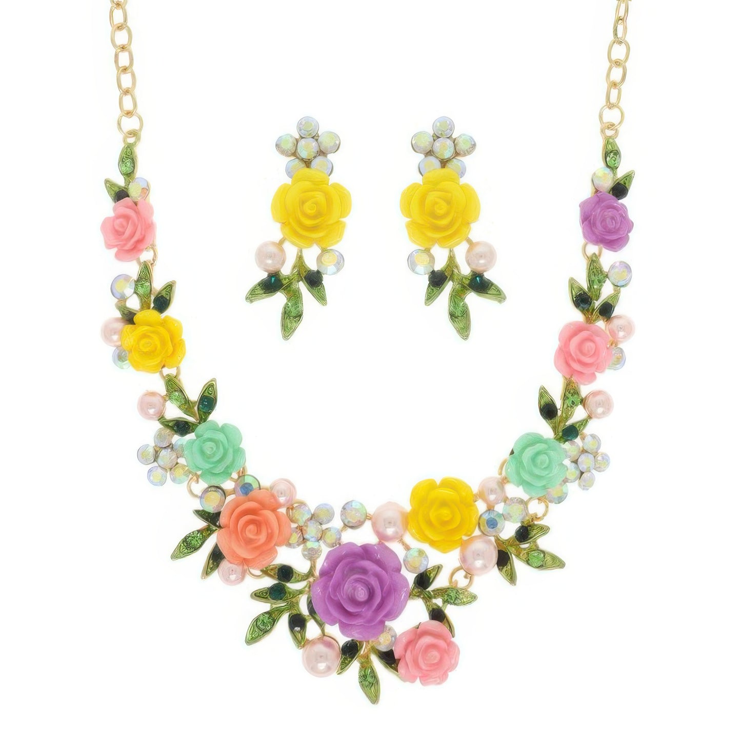 Festoon Theme Necklace Earring Set - Tigbul's Variety Fashion Shop