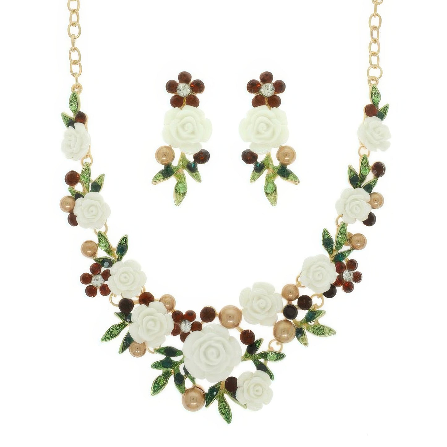 Festoon Theme Necklace Earring Set - Tigbul's Variety Fashion Shop