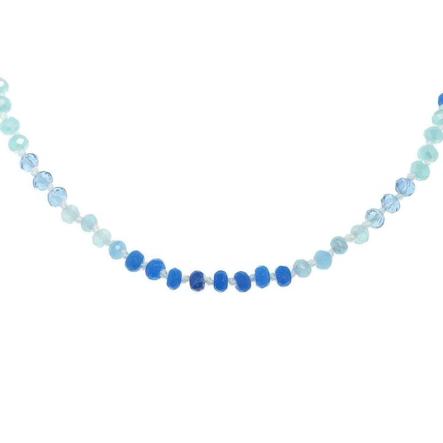Iridescent Natural Gemstone Glass Beaded Necklace - Tigbul's Variety Fashion Shop