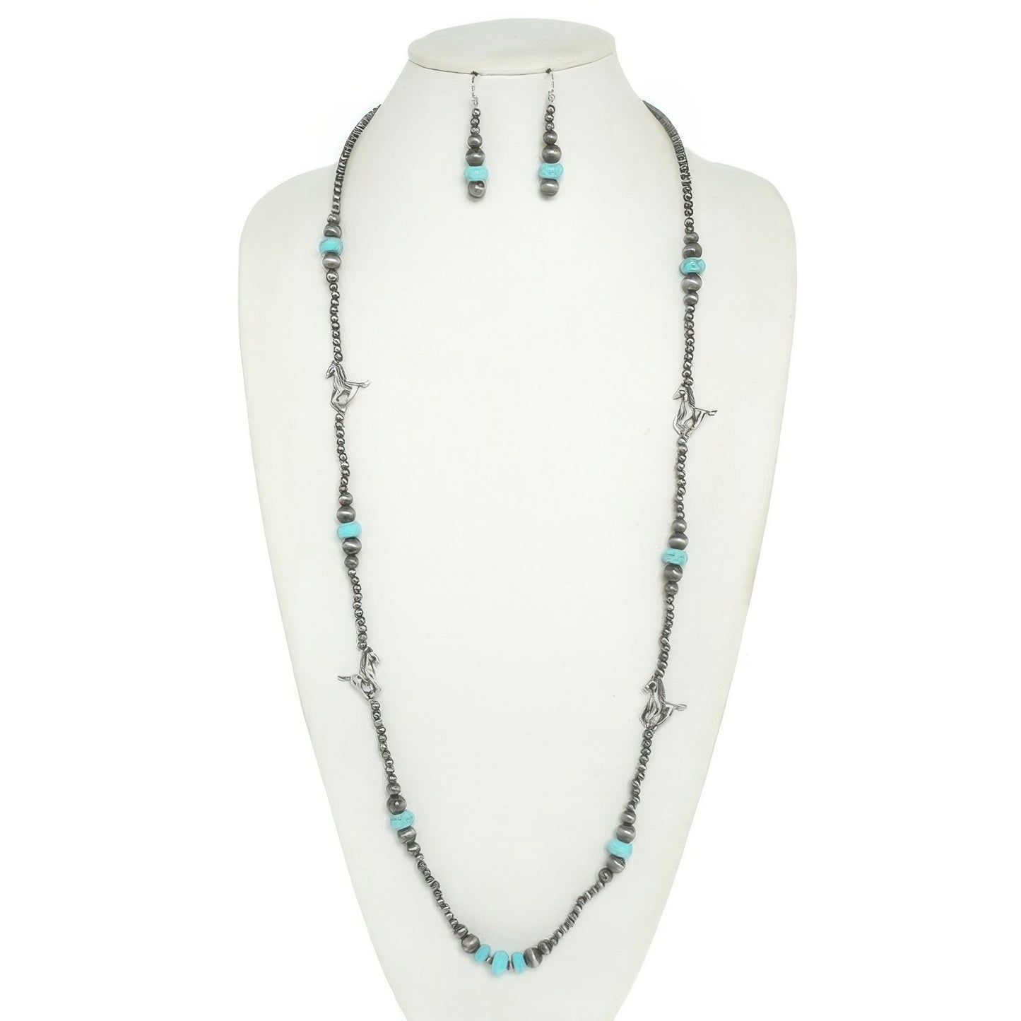 Western Navajo Pearl Equestrian Necklace Set - Tigbul's Variety Fashion Shop