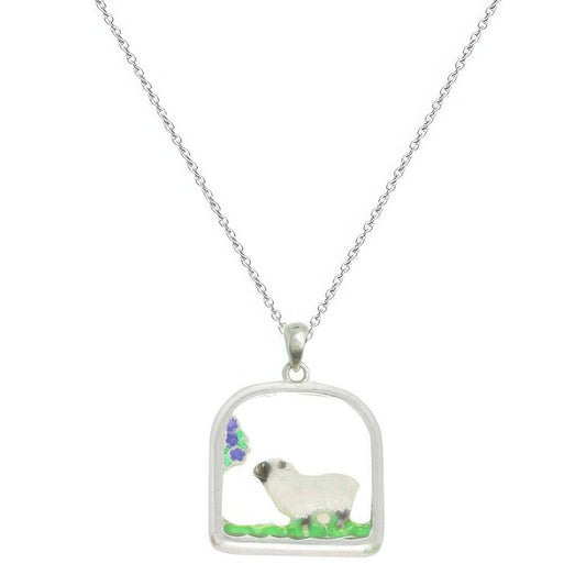 Sheep Open Arch Pendant Chain Necklace - Tigbul's Variety Fashion Shop