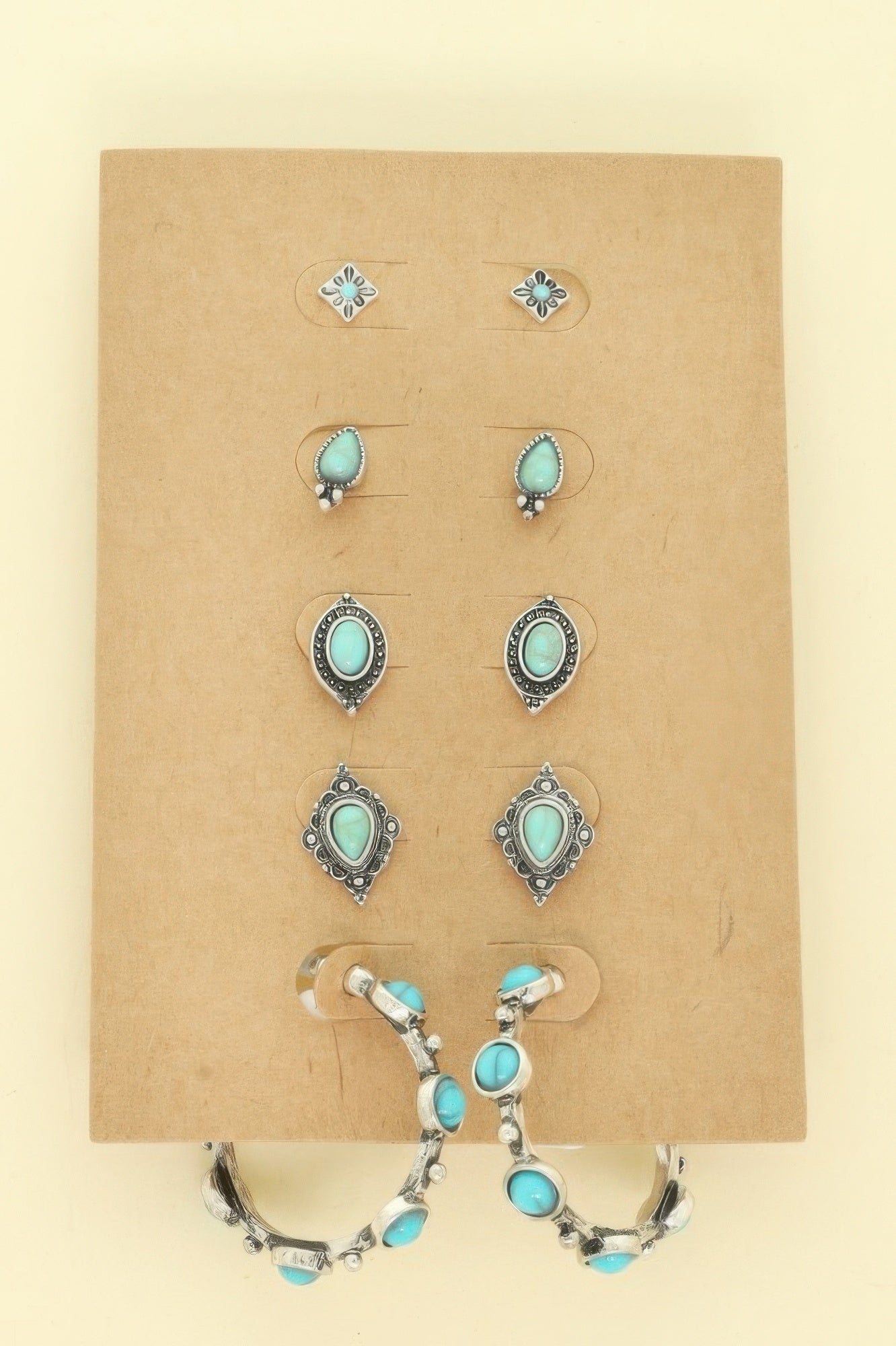 Western Theme Assorted 5 Pair Earring Set - Tigbul's Variety Fashion Shop