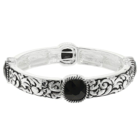 Western Crystal Stretch Bracelet - Tigbul's Variety Fashion Shop