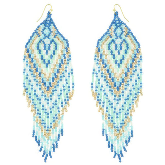 Western Fringe Seed Bead Earrings - Tigbul's Variety Fashion Shop