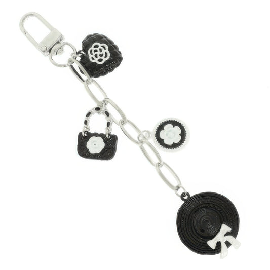 Black And White Theme Bag Charm Keychain - Tigbul's Variety Fashion Shop