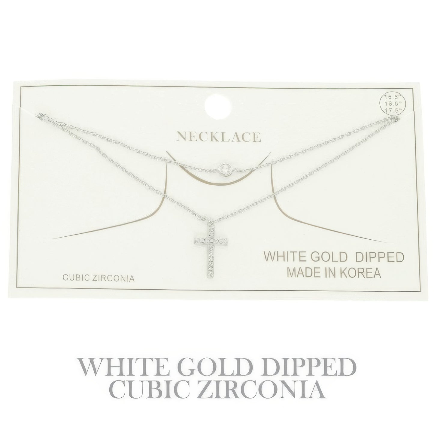 Cz Gold Plated Cross Pendant Necklace - Tigbul's Variety Fashion Shop