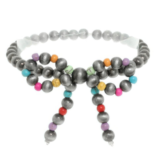 Western Bow Beaded Stretch Bracelet - Tigbul's Variety Fashion Shop