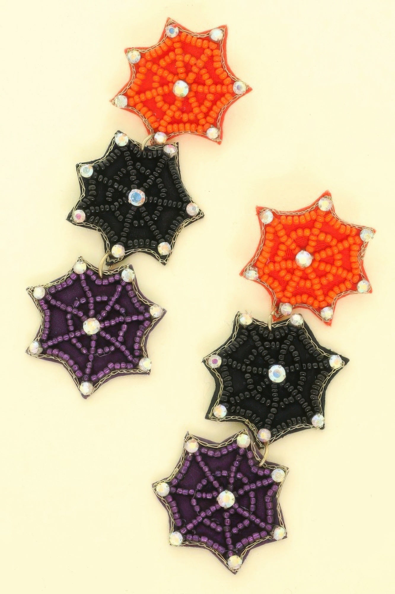 Halloween Spider Wed Seed Beaded Earrings - Tigbul's Variety Fashion Shop