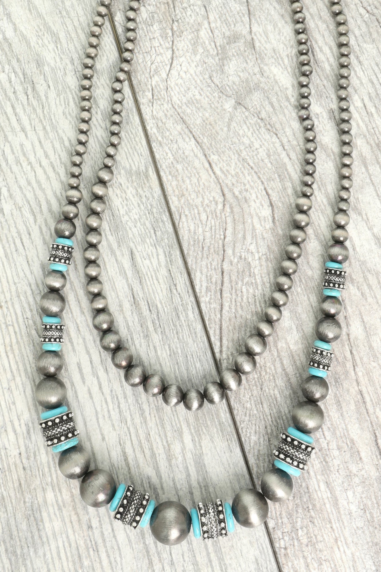 Western Multi Strand Beaded Necklace - Tigbul's Variety Fashion Shop