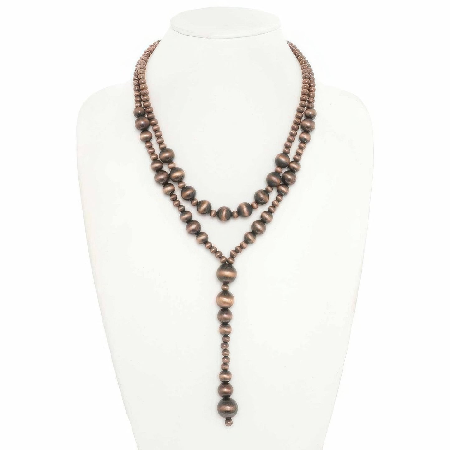 Western Multi Strand Beaded Lariat Necklace - Tigbul's Variety Fashion Shop
